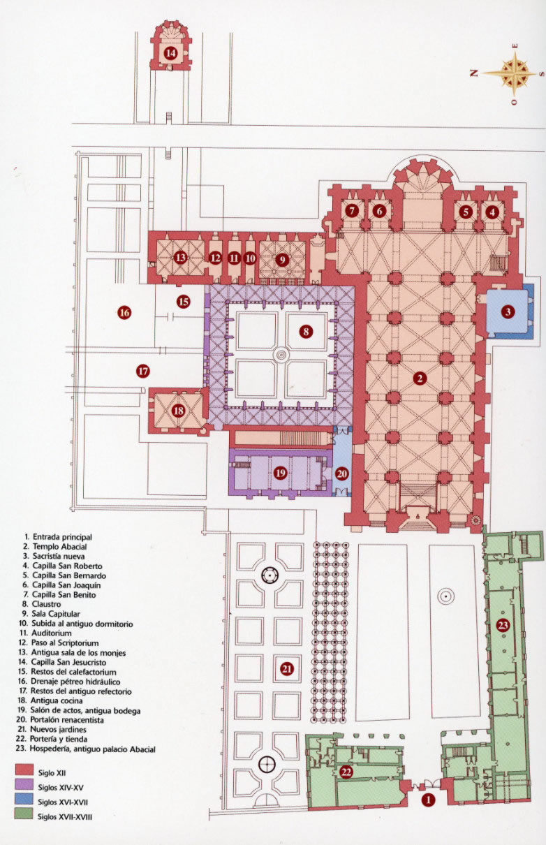 Plano monasterio de la Oliva
